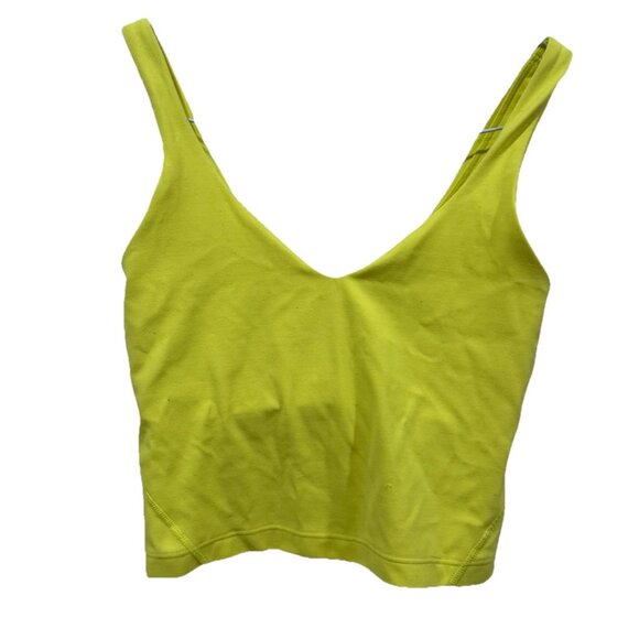 Women’s Lululemon Align Tank Nulu Size 2 Yellow Athletic Yoga Workout Pilates - Picture 1 of 7
